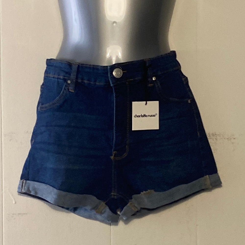 Charlotte Russe Denim Junior Shorts Size 5 NWT - Picture 2 of 7